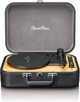 Ultima Occasione Lenco TT-116BK Giradischi Gpo Attache (Nero) A Valigetta Retro Con Usb Funzione Record