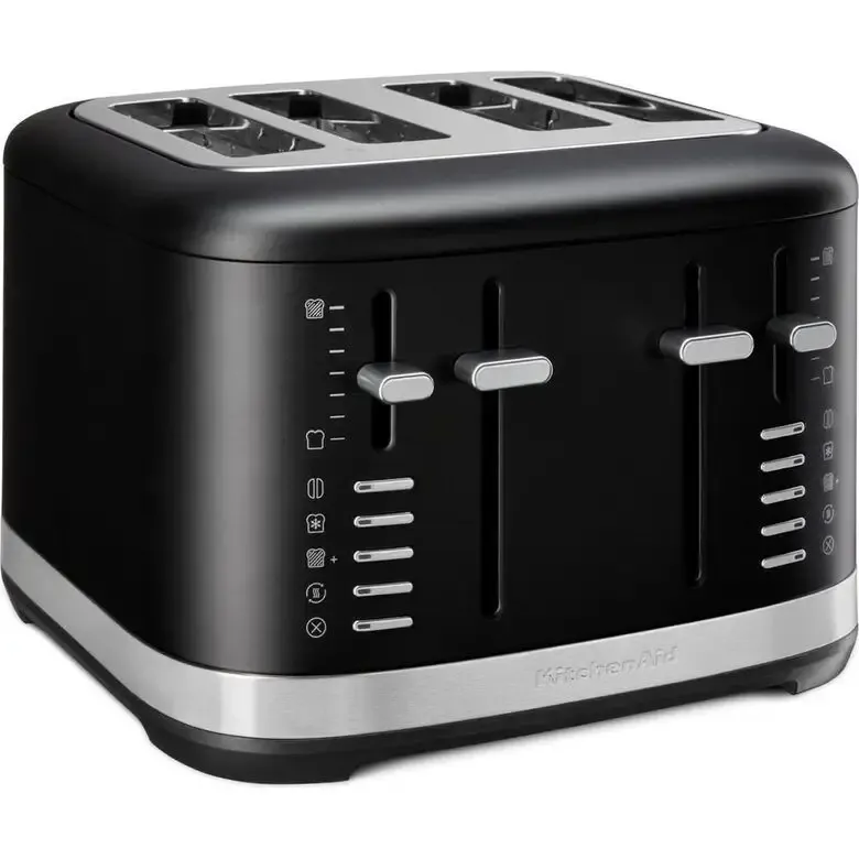 KitchenAid 5KMT4109EBM 7 Tostapane 4 fetta/e 1640 W Nero, Acciaio inox Saldi