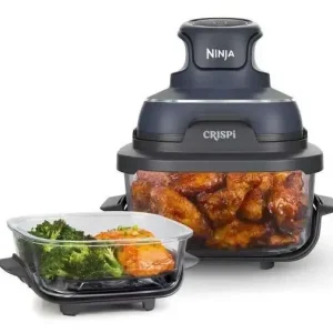 Compra Online Ninja CRISPi Singolo 3,8 L 1700 W Friggitrice ad aria calda Blu, Grigio, Trasparente