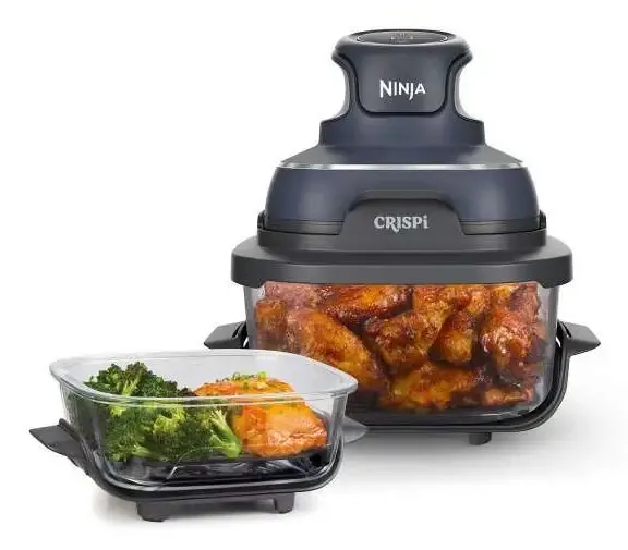 Compra Online Ninja CRISPi Singolo 3,8 L 1700 W Friggitrice ad aria calda Blu, Grigio, Trasparente