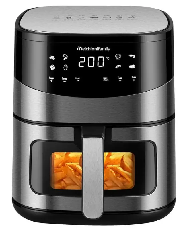 Offerta Lampo Melchioni Friggitrice a aria Arianna con doppia resistenza capacità 6,2 lt potenza 2000W