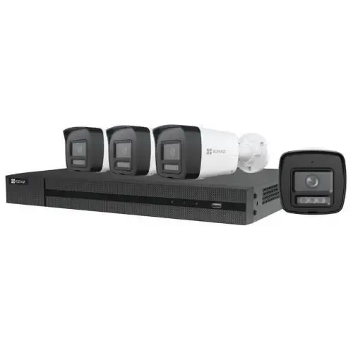 Spedizione Espresso Ezviz KIT VIDEOSORVEGLIANZA CS-BW3844 SMART HOME SECURITY - 1 NVR X5S 8CH + 4 TELECAMERE H3C 2K 6941545636078