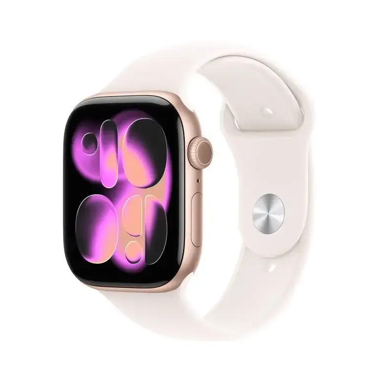 Apple Watch Series 11 GPS 46mm Smartwatch Cassa Alluminio Oro Rosa con Band Rosa Fard - M/L Bestseller