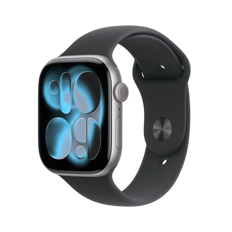 Apple Watch Series 11 GPS 46mm Smartwatch Cassa Alluminio Grigio Siderale con Sport Band Nero - M/L Spedito Oggi