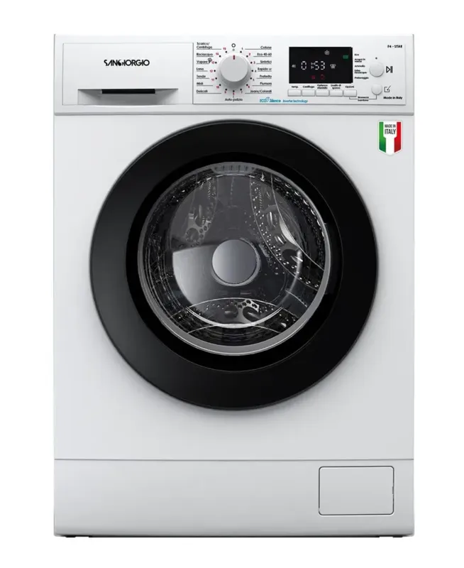 SanGiorgio F812A5 Lavatrice A Libera Installazione 8 Kg, Motore Inverter, 1200 Giri, Classe A, Bianco Pagamento Sicuro