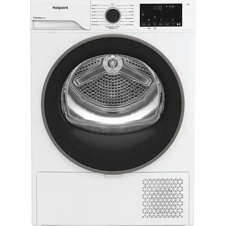 Hotpoint Ariston HPT 93D BS IT, Capacità 9kg, classe D, EasyIron, Slim, PetHair Removal Novità