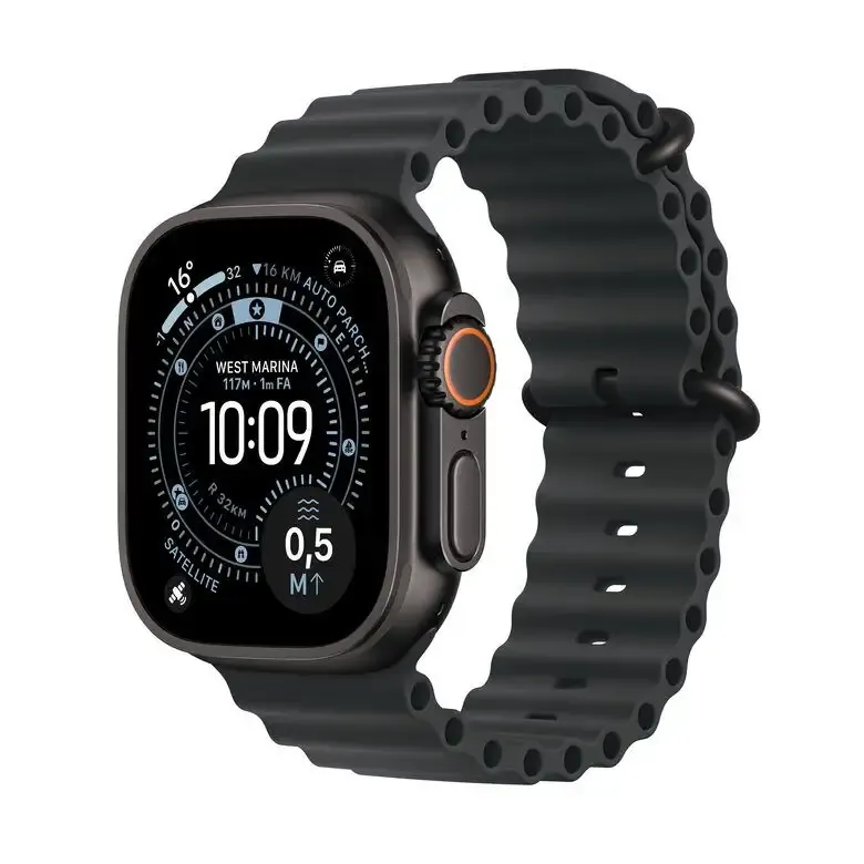 Scelto Dai Clienti Apple Watch Ultra 3 GPS + Cellular 49mm Smartwatch Cassa Titanio Nero con Band Ocean Nero