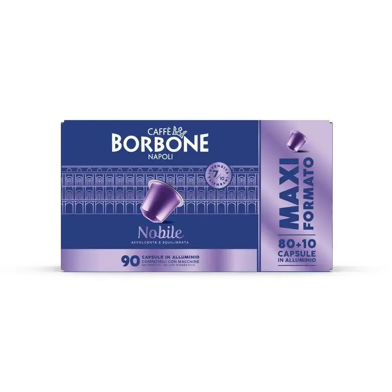 A Buon Prezzo Caffe Borbone 90 Capsule in Alluminio Caffe Compatibile Nespresso Nobile