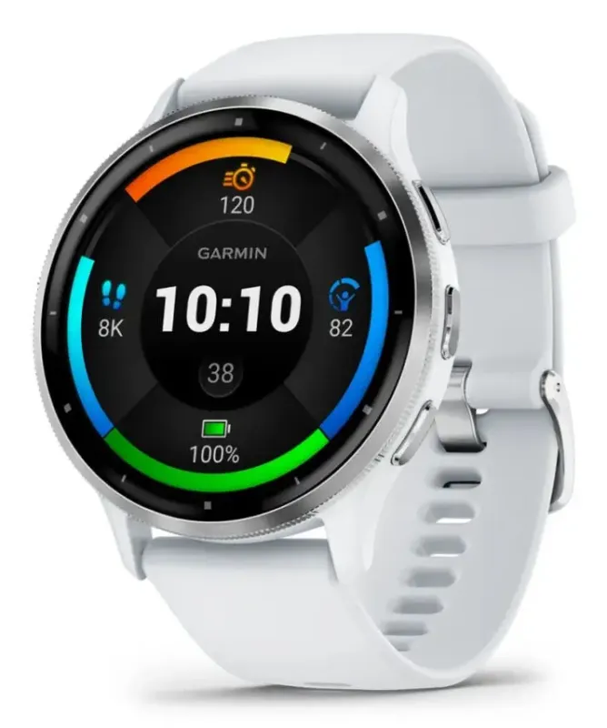 Garmin Venu 3 3,56 cm (1.4") AMOLED 45 mm Digitale 454 x 454 Pixel Touch screen Argento, Bianco Wi-Fi GPS (satellitare) Vendita Finale