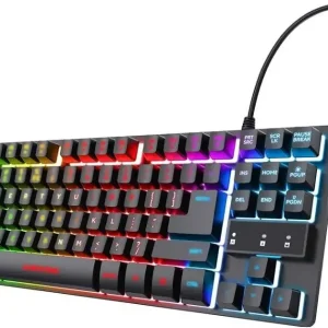 Compra Oggi Stesso Trust GXT 833 Thado tastiera Gaming USB Olandese Nero, Argento
