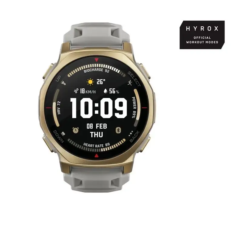 Amazfit T-rex 3 Pro 3,35 cm (1.32") AMOLED 44 mm Digitale 466 x 466 Pixel Touch screen Grigio Oro Wi-Fi GPS (satellitare) Super Prezzo