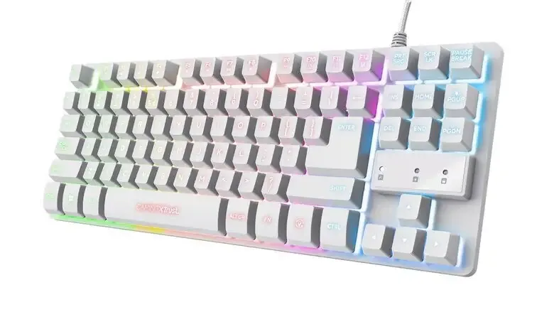 Trust GXT 833W Thado tastiera Gaming USB Olandese Bianco Prezzo Di Fabbrica