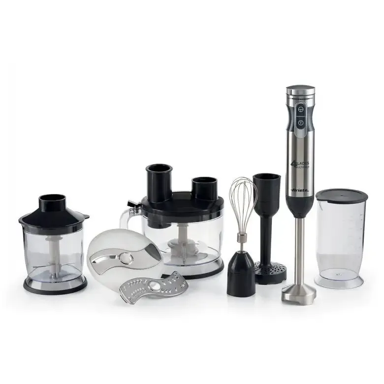 Prezzo Ridotto Ariete 898/1 4 Blades Multiprep 7in1, Frullatore a immersione, 7 funzioni, 1000W, 10 velocità + turbo, Capacità 2 L, Accessori inclusi, Silver