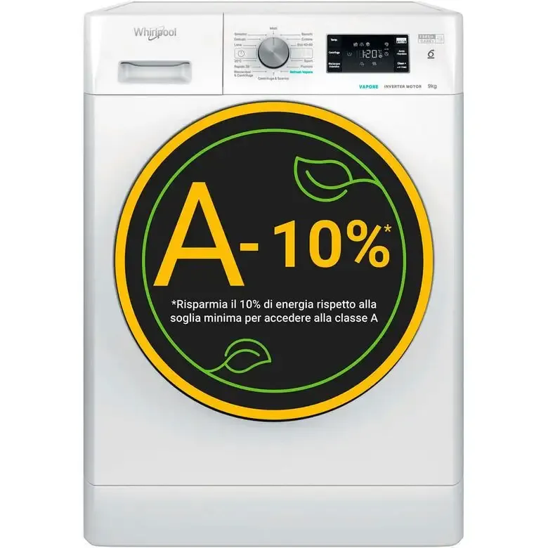Compra Online Whirlpool FFB 9479 BV IT Lavatrice A Libera Installazione 9 Kg, 1400 Giri, Tecnologia 6° Senso, Freshcare+ Con Vapore, Classe B, Bianco