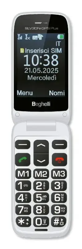 Beghelli 9201N cellulare 7,11 cm (2.8") 100 g Argento Telefono per anziani Ordina Subito