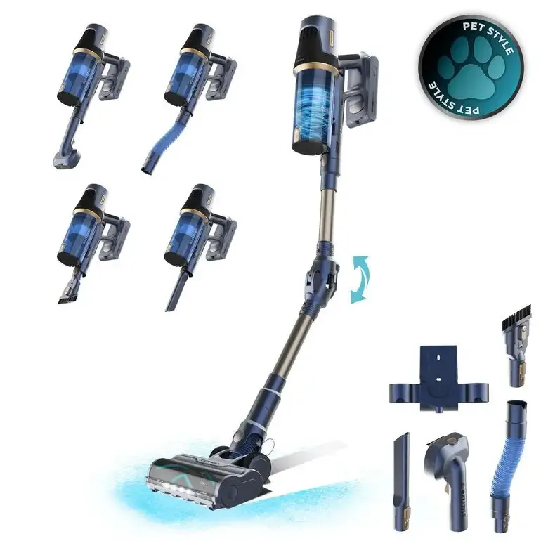 Spedizione Espresso Cecotec Conga Rockstar RS70 Pet Flex aspirapolvere senza filo Blu Senza sacchetto