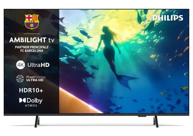 Esclusivo Philips Ambilight TV 65PUS8010 4K UHD LED 164cm 65" Smart TV Dolby Atmos Titan OS