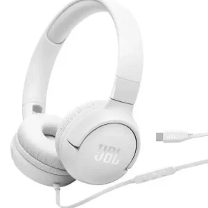 Affare JBL Cuffie ad archetto supra-aurali con cavo e comando/microfono a 3 pulsanti, connettore USB Type-C, Driver 32mm, Certificazione Hi-Res Audio, 3 EQ selezionabili, Cavo piatto, Ripiegabili