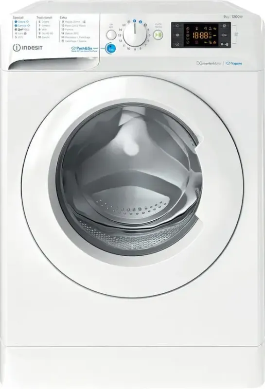 Indesit BWE 91296X WV IT Lavatrice A Libera Installazione 9 Kg, 1200 Giri, Classe A, Bianco Nuovo Arrivo