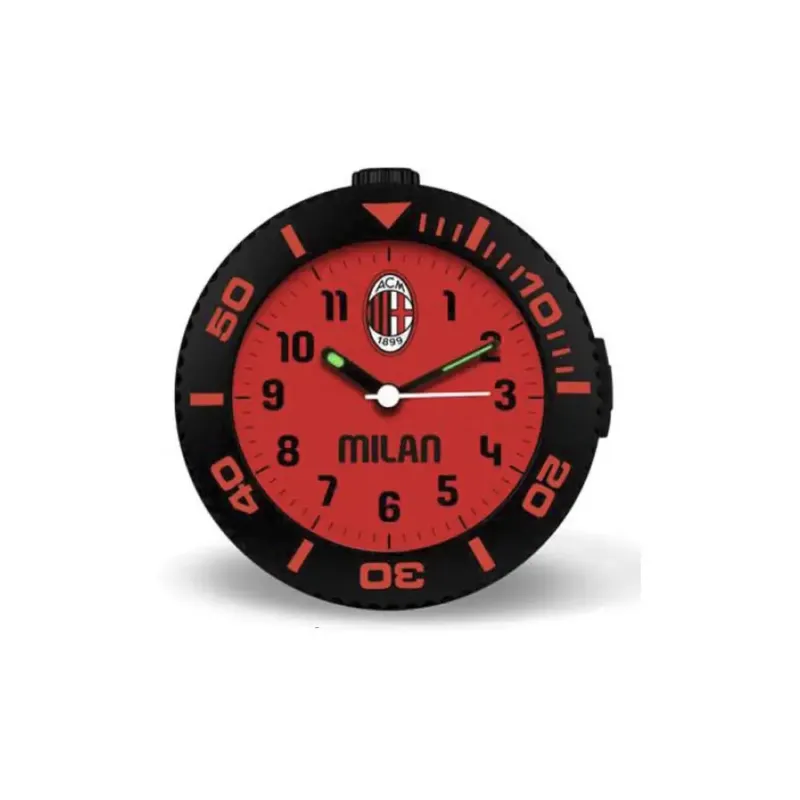 Lowell JA7114MI1 Sveglia Analogica Da Tavolo Ac Milan Quantità Limitata