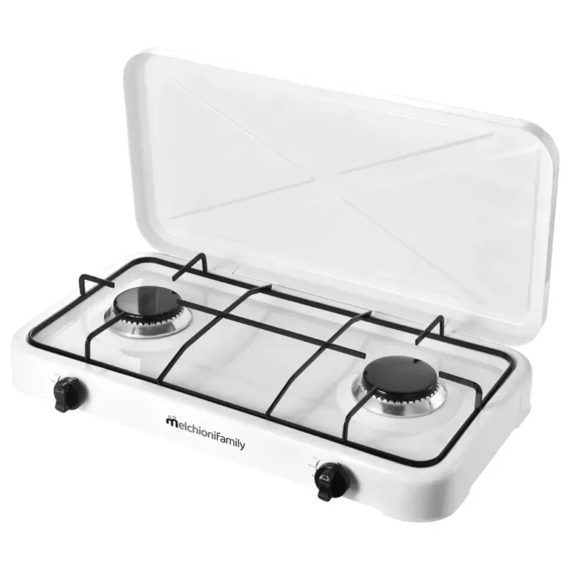 Ultimissimo Modello Melchioni Family Fornello A Gas Minerva 2 New 2 Fuochi Bianco