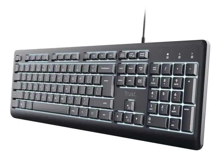 Spedito Oggi Trust Primo Beleuchtete tastiera Casa/ufficio USB QWERTY Italiano Nero