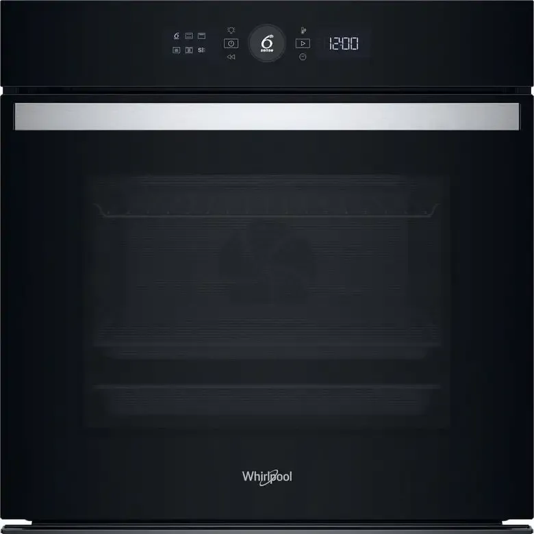 Whirlpool WOI4S8PM0SBXA Forno da incasso, Steam+, Airfry, Tecnologia 6° Senso, Classe A, Nero Popolare