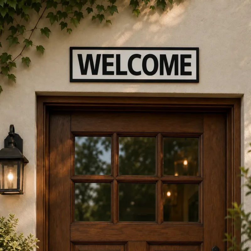Promo Stagionale Targa Decorativa in Ferro Smaltato "WELCOME" - Montemaggi