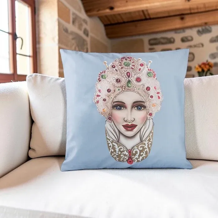 Must-Have Cuscino Arredo REGINA CORONA PERLE 45x45cm in Velluto - Montemaggi
