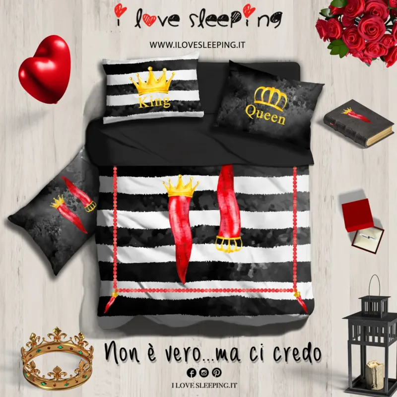 Completo lenzuola copriletto NON È VERO..MA CI CREDO by I love Sleeping Prezzo Conveniente