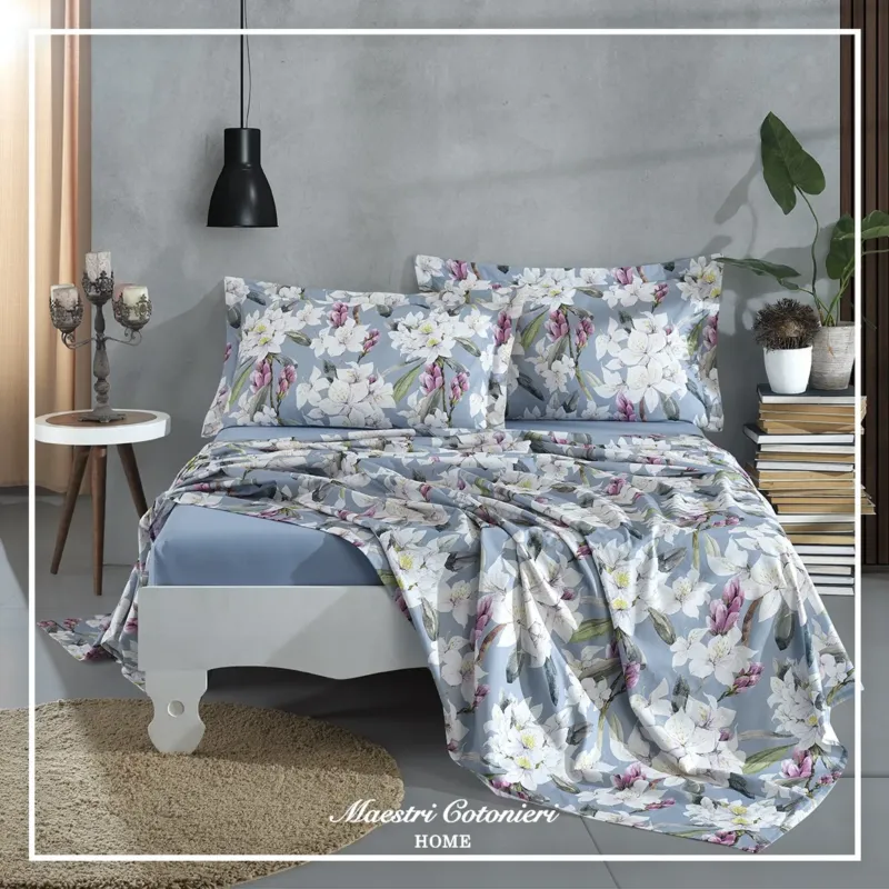 Completo Lenzuola HIMIKO modello copriletto by Maestri Cotonieri Offerta Speciale