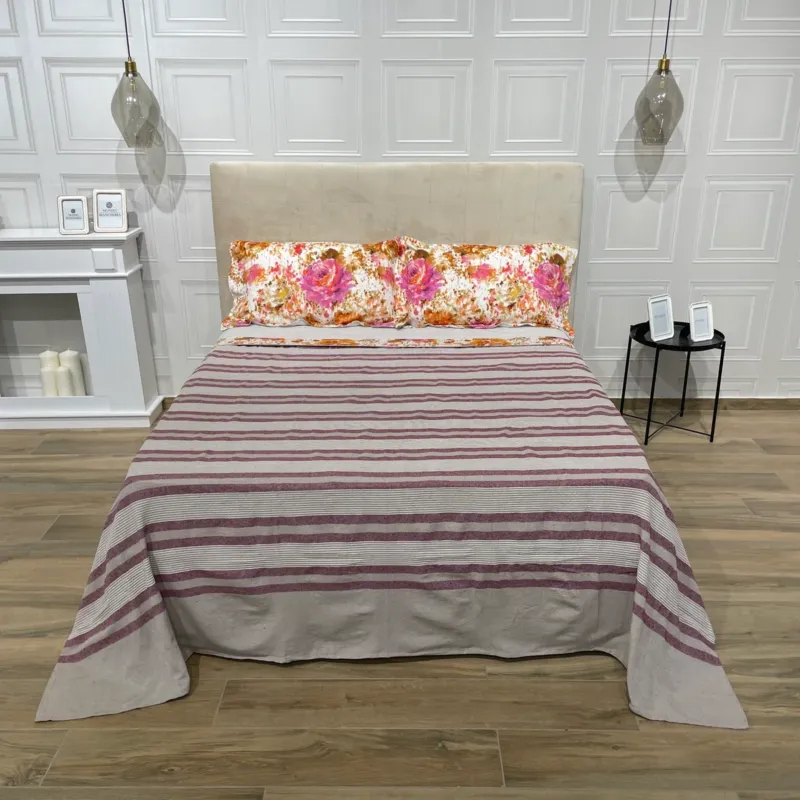 Occasione Imperdibile Telo Arredo Copriletto matrimoniale STRIPES by Ambrosiana