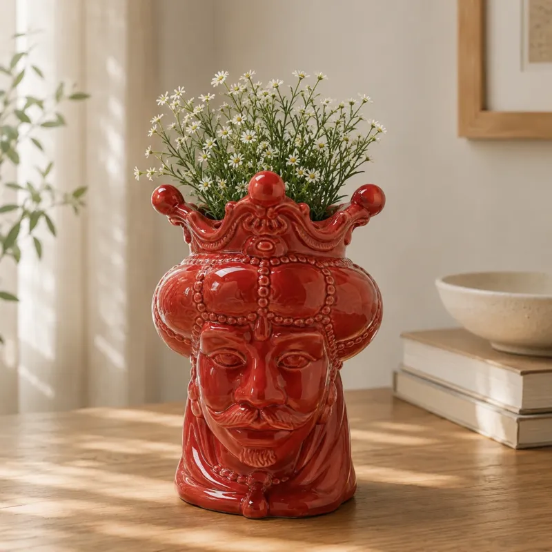 Affare Vaso Decorativo TESTA DI MORO RE CORALLO - Montemaggi