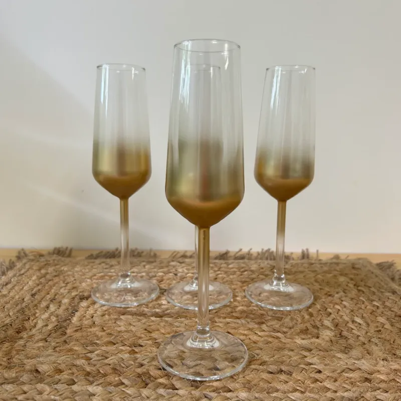 Set 4 Flute AURUM - Mercury Home Nuova Collezione