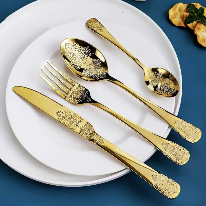 Esclusivo Set Posate 24 Pezzi ZARA In Acciaio Inox Colore oro o agento - Bavaria Ottingher