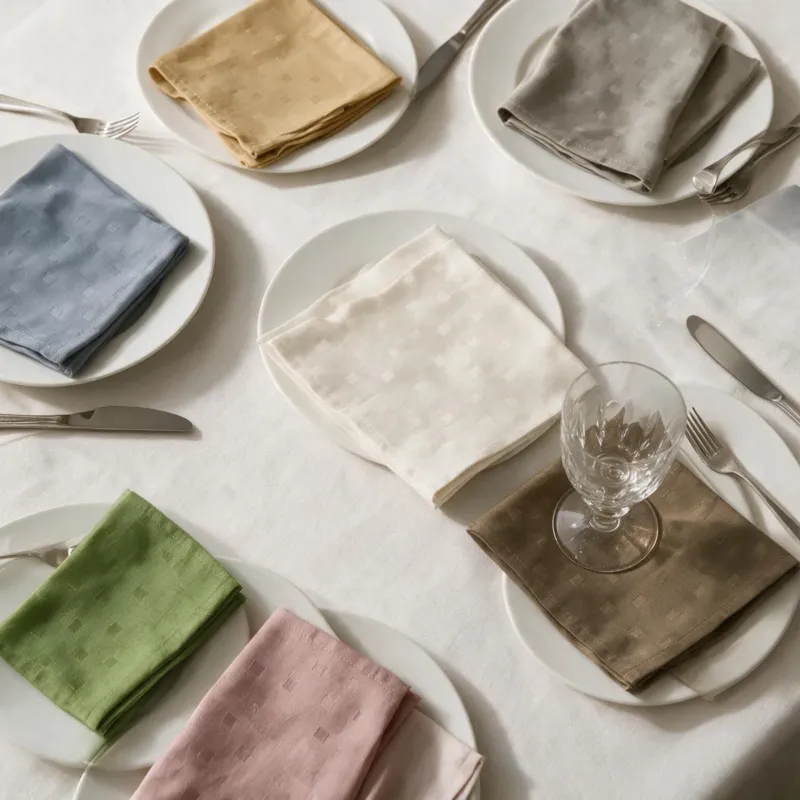 Quantità Limitata Set da 12 Tovaglioli DAMINA in Vari Colori - Maestri Cotonieri