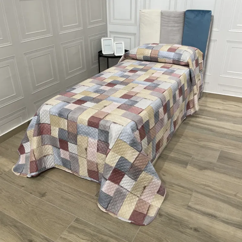 Offerta Limitata Copriletto Trapuntato TETRIS piazza e mezza by Via Roma 60