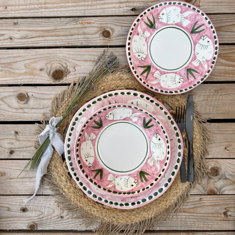 Piatto POSEIDONE rosa - Arcucci Sconto