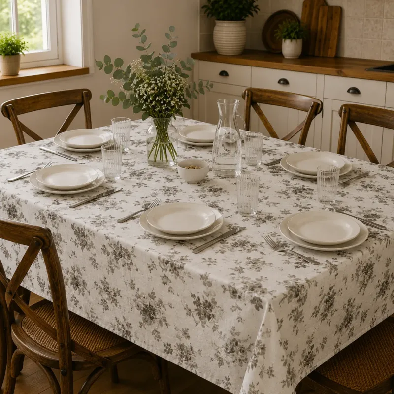Compra Oggi Stesso Tovaglia x6 ROSELLINE con Tovaglioli - Botticelli Home