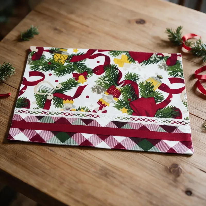 Tovaglietta Natalizia HOLLY 35x45cm - Preziosa Home Esclusivo