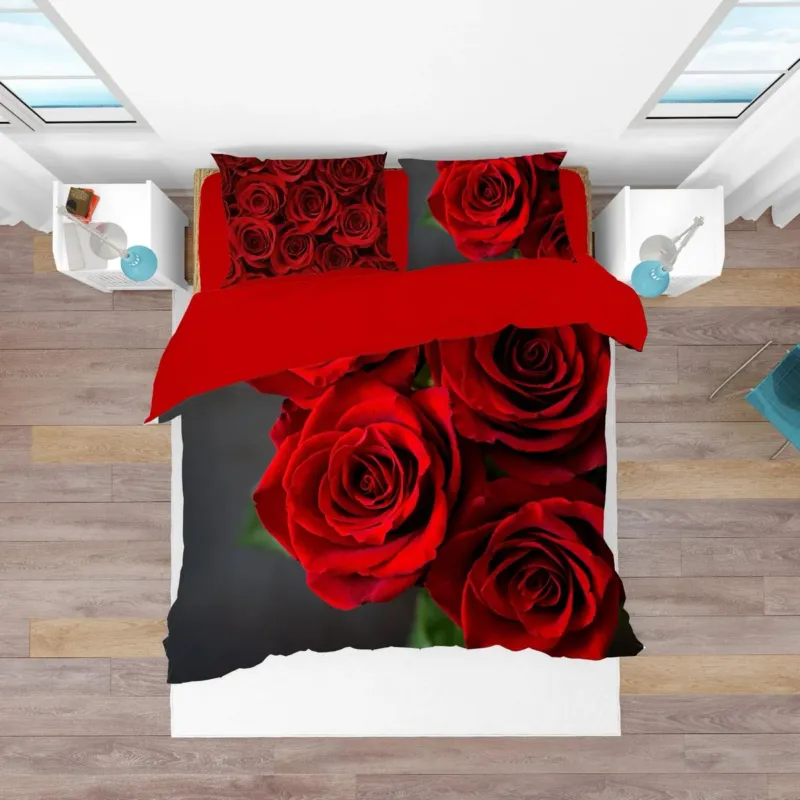 Parure Copripiumino matrimoniale ROSE ROSSE by Karì Soddisfatti O Rimborsati