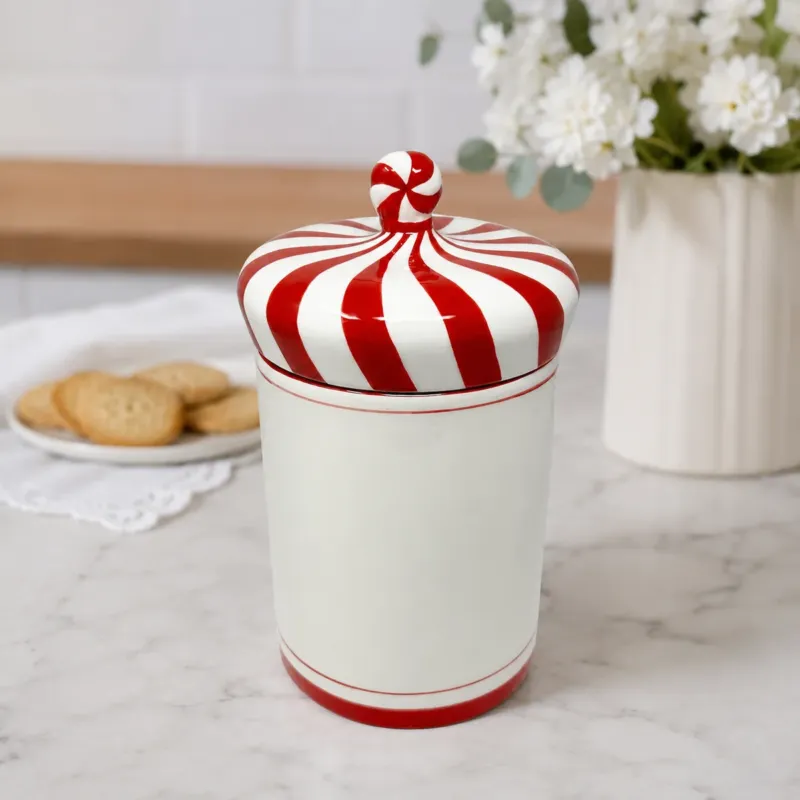 Barattolo Decorativo Natalizio LOLLIPOP - Hanna Home Esclusivo