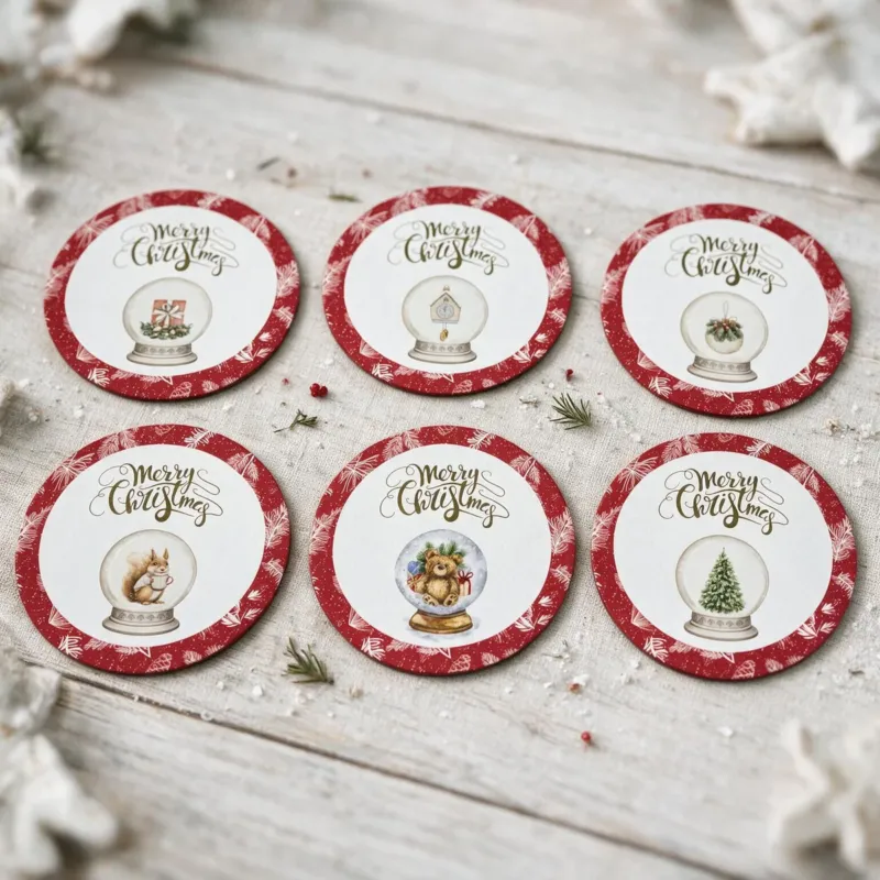 Occasione Imperdibile Set 6 Sottopiatti Natalizi Sfoderabili TIFFANI XMAS DIS.4 - Vingi