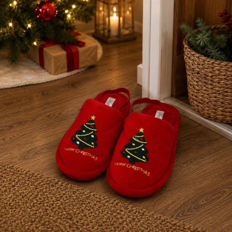 Pantofole Baby Natalizie 1-6 anni HAPPY CHRISTMAS - Preziosa Home Promozione Esclusiva