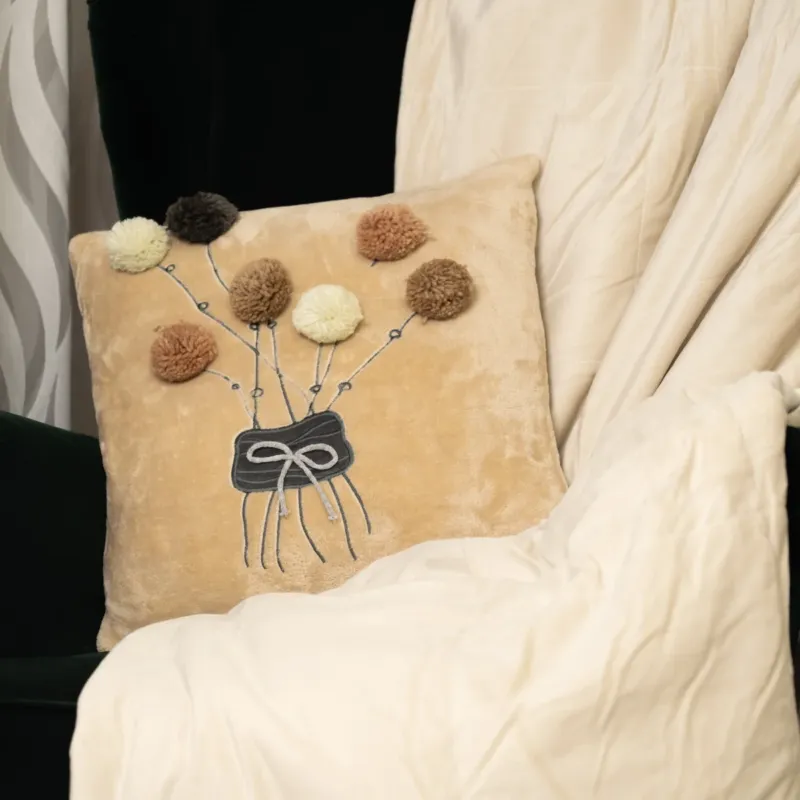Cuscino Pile BOUQUET PON PON By Preziosa Home (Natale) Esclusivo