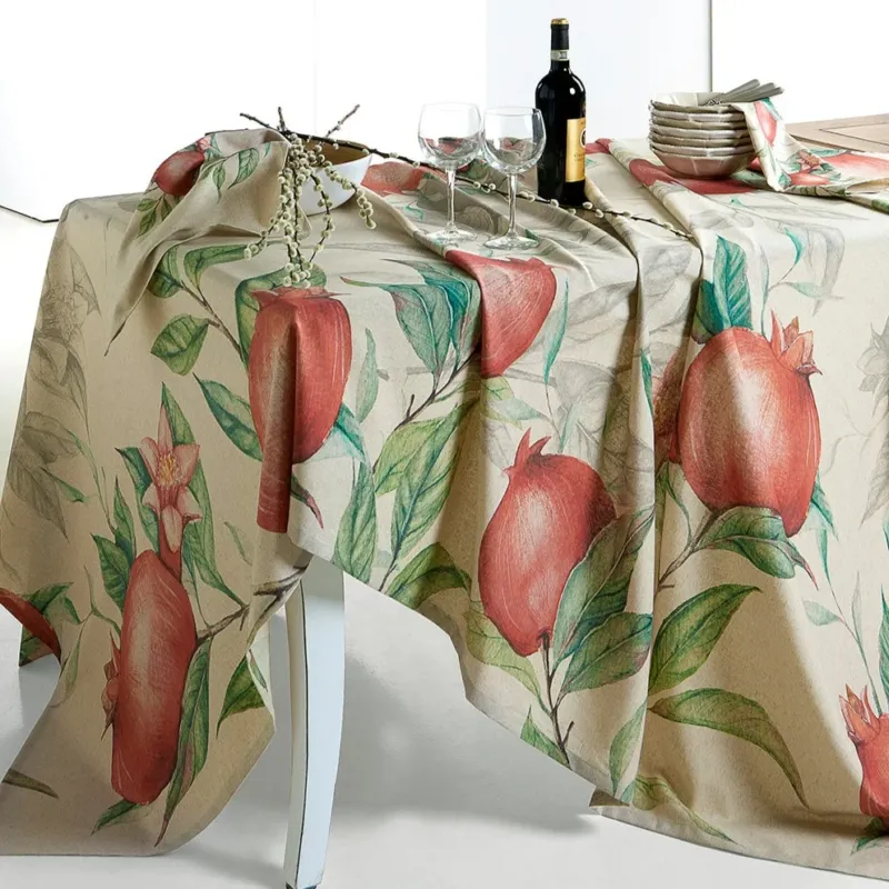 Soddisfatti O Rimborsati Servizio da Tavola x12 RADICI POMEGRANATE by Tessitura Randi