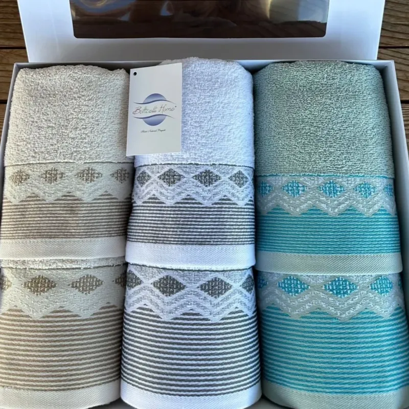 Offerta Set Asciugamani 3+3 SAONA By BOTTICELLI HOME