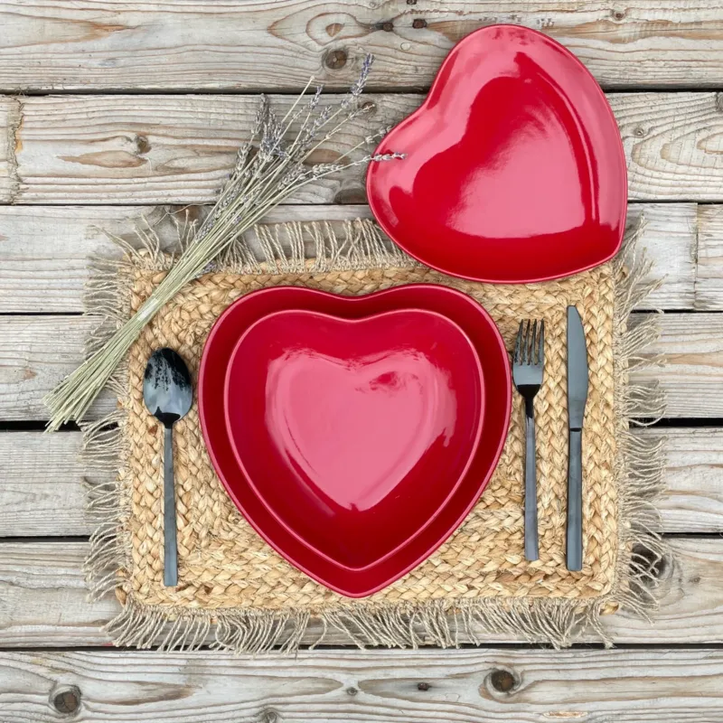 Saldi Tris Piatti CUORE ROSSO - Arca