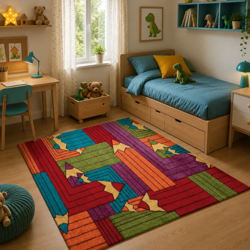 Soddisfatti O Rimborsati Tappeto FAIRY dis. MATITA by Karì – Tappeto Moderno Cameretta Effetto 3D