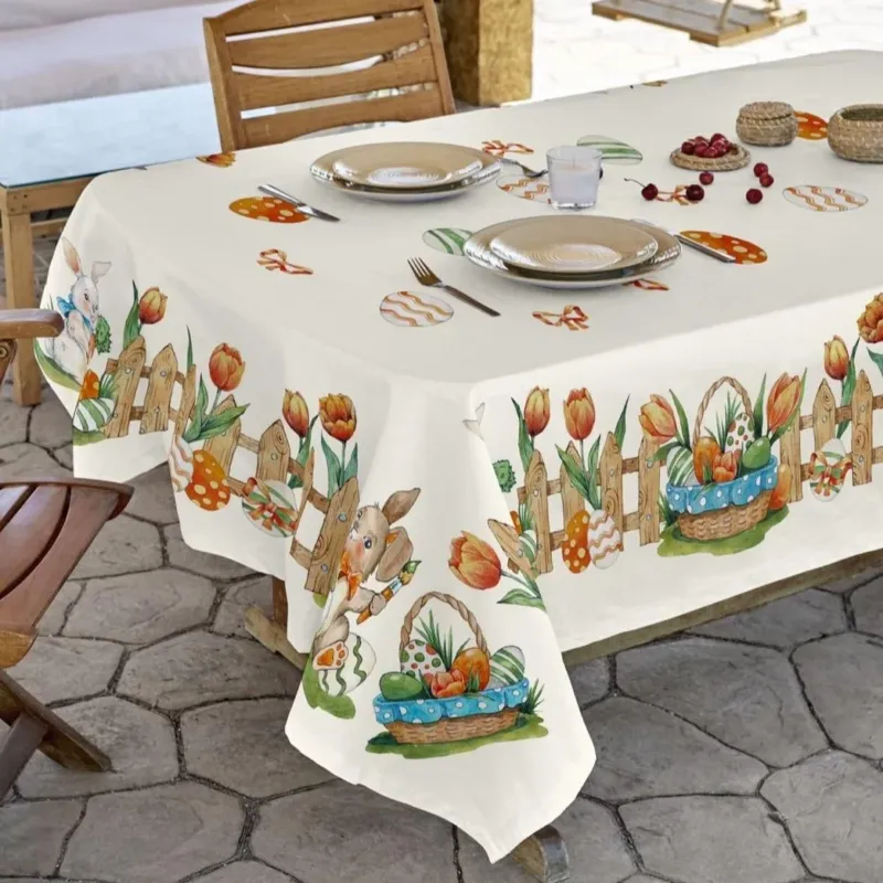 Tovaglia x6 TULIPANI & CONIGLIETTI by Mon Amour Offerta Limitata